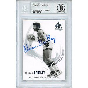 Adrian Dantley Notre Dame Signed SP Authentic Basketball Card Beckett Autograph